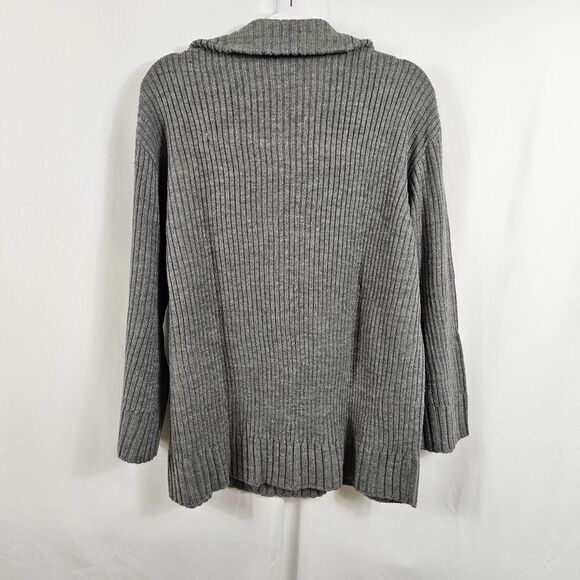 H&M Oversized Half Zip Sweater in Dark Gray - Size M - Picture 9 of 10